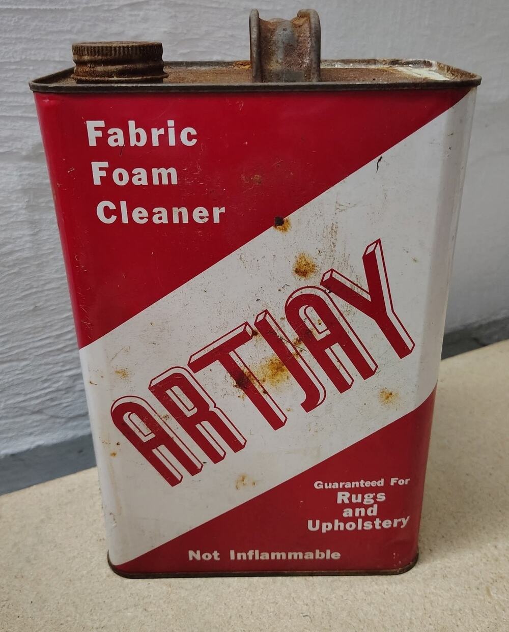 Vintage ARTJAY FABRIC CLEANER GALLON CAN - empty